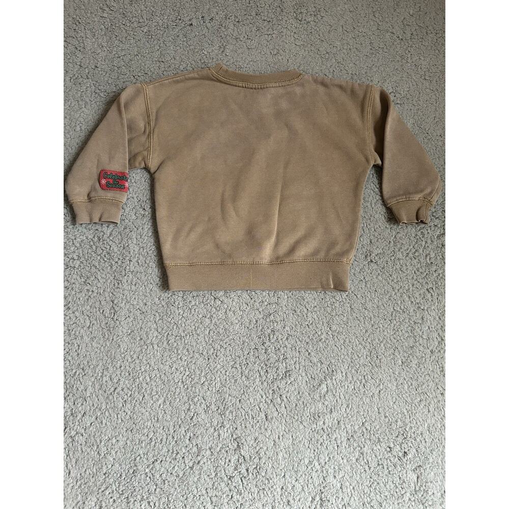 Disney Christmas Crew Neck Sweatshirt Size 2T Boys Beige - Picture 12 of 12